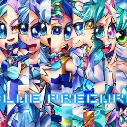 This is a pixiv picture whose title is 💙青キュアあつめ💙.