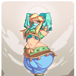 This is a pixiv picture whose title is Gerudo Link 🌡️♨️.