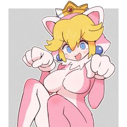 This is a pixiv picture whose title is ネコピーチ.