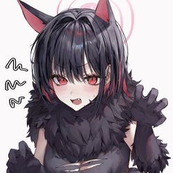 This is a pixiv picture whose title is カズサ(狼人間).