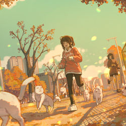 This is a pixiv picture whose title is 小云兮猫猫队-抢手机~.