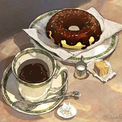 This is a pixiv picture whose title is 休憩のスケッチ.