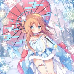 This is a pixiv picture whose title is 【Z/X】玖珠美甘【タオルケット/ドラマSDジャケット】.