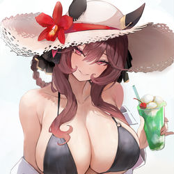 This is a pixiv picture whose title is 黒ビキニジェンティルさん.