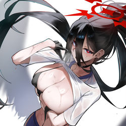 This is a pixiv picture whose title is 58 ハスミ🤍(体操服).