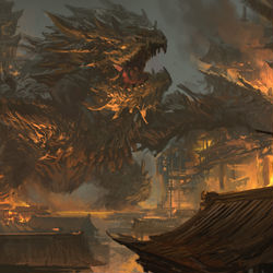 This is a pixiv picture whose title is 最后的末日逆行者，终焉屠龙之战.