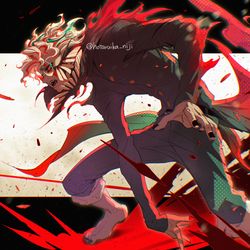This is a pixiv picture whose title is 『ダンダダン』オカルン.
