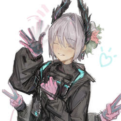 This is a pixiv picture whose title is 🖐️🖐️✌️✌️.