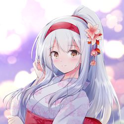 This is a pixiv picture whose title is 翔鶴さんと浴衣デート.