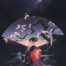 This is a pixiv picture whose title is 会面.