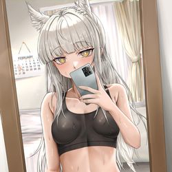 This is a pixiv picture whose title is 自撮りチナちゃん.