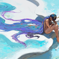 This is a pixiv picture whose title is 九色鹿.