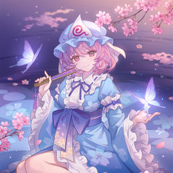 This is a pixiv picture whose title is 幽々子.