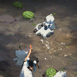 This is a pixiv picture whose title is 西瓜！.