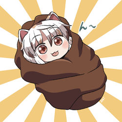 This is a pixiv picture whose title is 寒くなってきたのでおくるみミケちゃん.