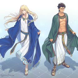 This is a pixiv picture whose title is フィン＆ディルムッド（オアシス・ナイト衣装）.