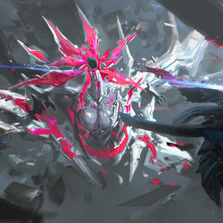 This is a pixiv picture whose title is 【板绘】绝区零·“最强”战力？一人对抗繁育虫群.