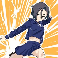This is a pixiv picture whose title is 小キック.