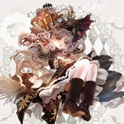 This is a pixiv picture whose title is ハロウィンスイーツ魔女(全身版).