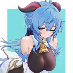 This is a pixiv picture whose title is 甘雨.