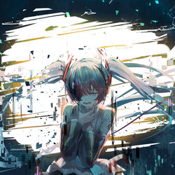 This is a pixiv picture whose title is 初音ミクの消失.