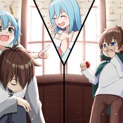 This is a pixiv picture whose title is 【skeb】ごっこ遊び.