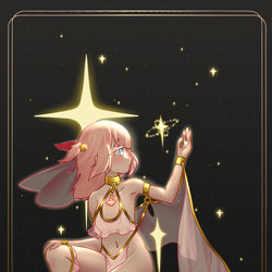 This is a pixiv picture whose title is 【天天与小琪】星与月.