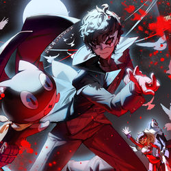 This is a pixiv picture whose title is joker.