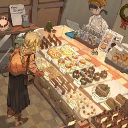 This is a pixiv picture whose title is ケーキ屋に限る.
