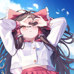 This is a pixiv picture whose title is 練習 巫女组.