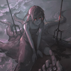 This is a pixiv picture whose title is タコ狩り.