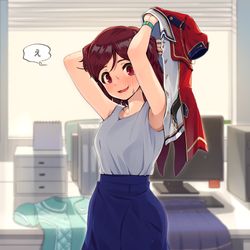 This is a pixiv picture whose title is 試着.