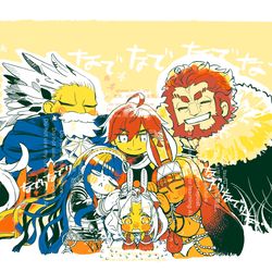 This is a pixiv picture whose title is ツタンカーメンとファラオ達.