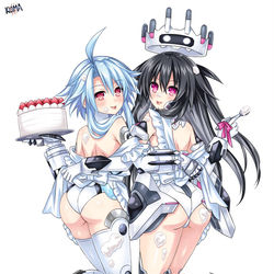 This is a pixiv picture whose title is White Heart and Grey Sister.