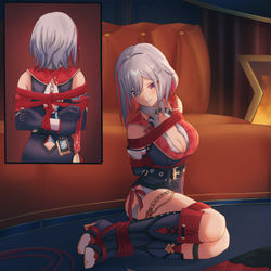 This is a pixiv picture whose title is Topaz in a tight situation.