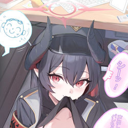 This is a pixiv picture whose title is チアキ　「シーッ！声出したら今日の当番の子にバレちゃうよ！」.