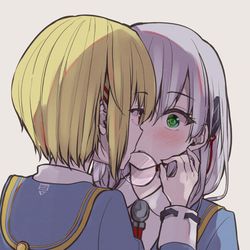 This is a pixiv picture whose title is いつもより近い距離.