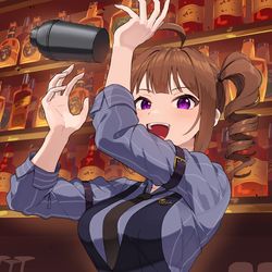 This is a pixiv picture whose title is バーテンダー奈緒.