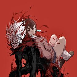 This is a pixiv picture whose title is ダンダダンオカモモ.