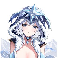 This is a pixiv picture whose title is ファデュイ・氷蛍術師.