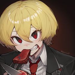 This is a pixiv picture whose title is 肉を食べるドンキホーテ.
