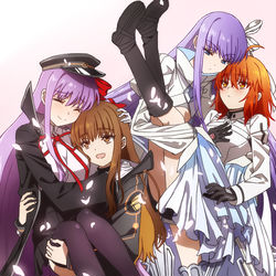 This is a pixiv picture whose title is BBと白野とメルトとぐだ子.