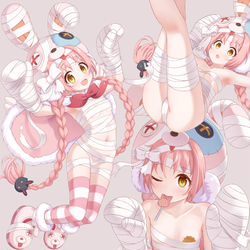 This is a pixiv picture whose title is 包帯ハロウィンミミちゃんｘ３.