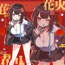 This is a pixiv picture whose title is 花火.