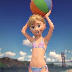 This is a pixiv picture whose title is Riley on the beach.