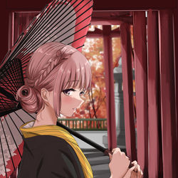 This is a pixiv picture whose title is 秋暮る.