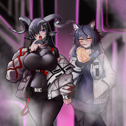 This is a pixiv picture whose title is 看起来很有强度二人.