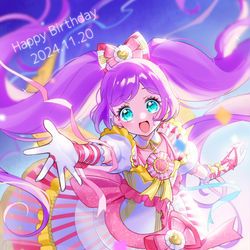 This is a pixiv picture whose title is 💜🎀.