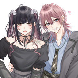 This is a pixiv picture whose title is 男ふたりで～す.