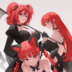 This is a pixiv picture whose title is 紅.